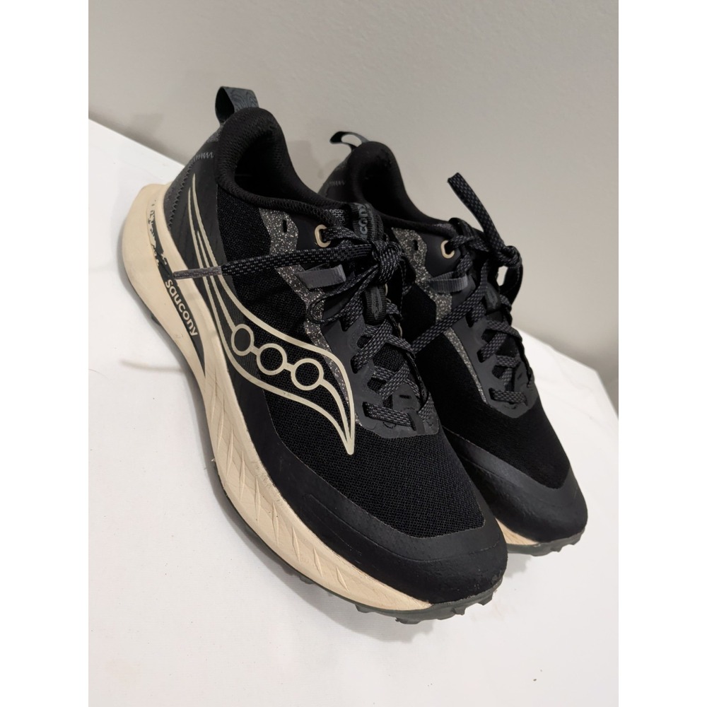 Saucony Women's Peregrine 15 Sneaker Black/Pearl Sz 9 - Picture 1 of 8